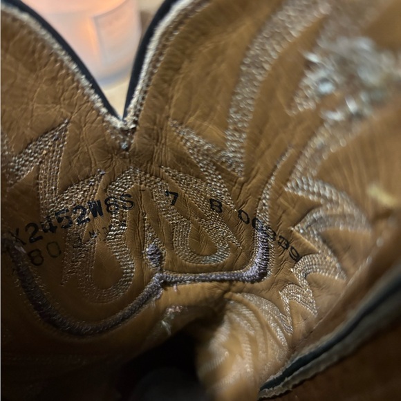 Lucchese Black and Tan Western Boots - Picture 6 of 7